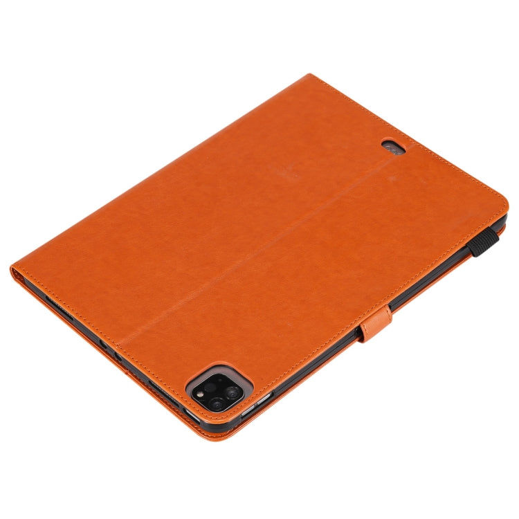For iPad Pro 11 (2020) & (2018) Cat Bee Embossing Pattern Horizontal Flip Leather Tablet Case with Holder & Card Slots & Wallet & Pen Slot & Wake-up / Sleep Function(Orange) - iPad Pro 11 (2020) Cases by buy2fix | Online Shopping UK | buy2fix
