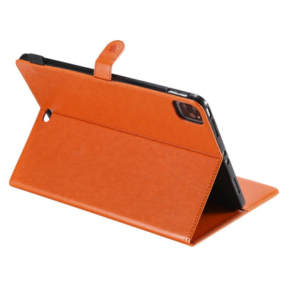 For iPad Pro 11 (2020) & (2018) Cat Bee Embossing Pattern Horizontal Flip Leather Tablet Case with Holder & Card Slots & Wallet & Pen Slot & Wake-up / Sleep Function(Orange) - iPad Pro 11 (2020) Cases by buy2fix | Online Shopping UK | buy2fix