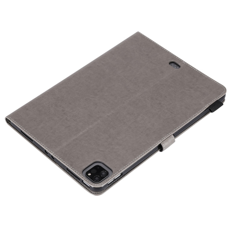 For iPad Pro 11 (2020) & (2018) Cat Bee Embossing Pattern Horizontal Flip Leather Tablet Case with Holder & Card Slots & Wallet & Pen Slot & Wake-up / Sleep Function(Grey) - iPad Pro 11 (2020) Cases by buy2fix | Online Shopping UK | buy2fix