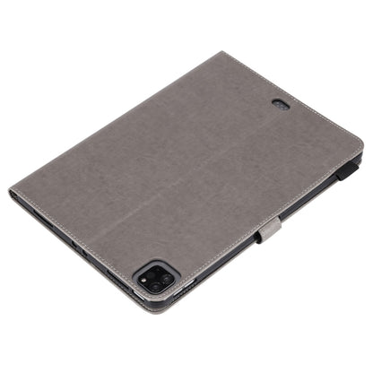 For iPad Pro 11 (2020) & (2018) Cat Bee Embossing Pattern Horizontal Flip Leather Tablet Case with Holder & Card Slots & Wallet & Pen Slot & Wake-up / Sleep Function(Grey) - iPad Pro 11 (2020) Cases by buy2fix | Online Shopping UK | buy2fix