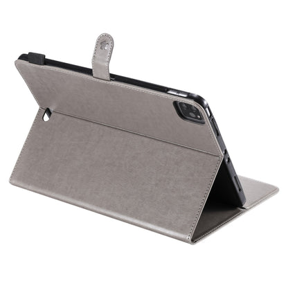 For iPad Pro 11 (2020) & (2018) Cat Bee Embossing Pattern Horizontal Flip Leather Tablet Case with Holder & Card Slots & Wallet & Pen Slot & Wake-up / Sleep Function(Grey) - iPad Pro 11 (2020) Cases by buy2fix | Online Shopping UK | buy2fix