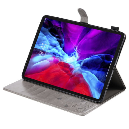 For iPad Pro 11 (2020) & (2018) Cat Bee Embossing Pattern Horizontal Flip Leather Tablet Case with Holder & Card Slots & Wallet & Pen Slot & Wake-up / Sleep Function(Grey) - iPad Pro 11 (2020) Cases by buy2fix | Online Shopping UK | buy2fix