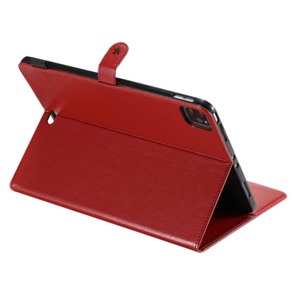 For iPad Pro 11 (2020) & (2018) Cat Bee Embossing Pattern Horizontal Flip Leather Tablet Case with Holder & Card Slots & Wallet & Pen Slot & Wake-up / Sleep Function(Red) - iPad Pro 11 (2020) Cases by buy2fix | Online Shopping UK | buy2fix