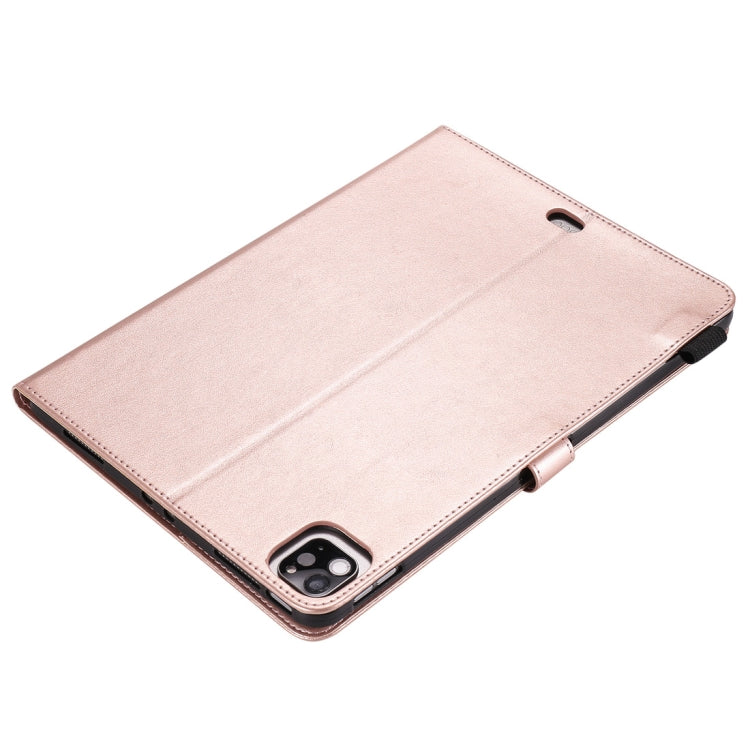 For iPad Pro 11 (2020) & (2018) Cat Bee Embossing Pattern Horizontal Flip Leather Tablet Case with Holder & Card Slots & Wallet & Pen Slot & Wake-up / Sleep Function(Rose Gold) - iPad Pro 11 (2020) Cases by buy2fix | Online Shopping UK | buy2fix