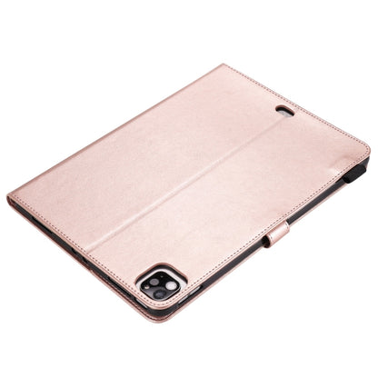 For iPad Pro 11 (2020) & (2018) Cat Bee Embossing Pattern Horizontal Flip Leather Tablet Case with Holder & Card Slots & Wallet & Pen Slot & Wake-up / Sleep Function(Rose Gold) - iPad Pro 11 (2020) Cases by buy2fix | Online Shopping UK | buy2fix