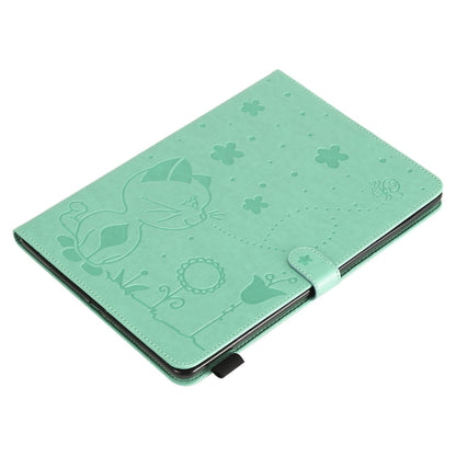 For iPad 10.2 / Air (2019) / Pro 10.5 Cat Bee Embossing Pattern Horizontal Flip Leather Case with Holder & Card Slots & Wallet & Pen Slot & Wake-up / Sleep Function(Green) - iPad 10.2 Cases by buy2fix | Online Shopping UK | buy2fix