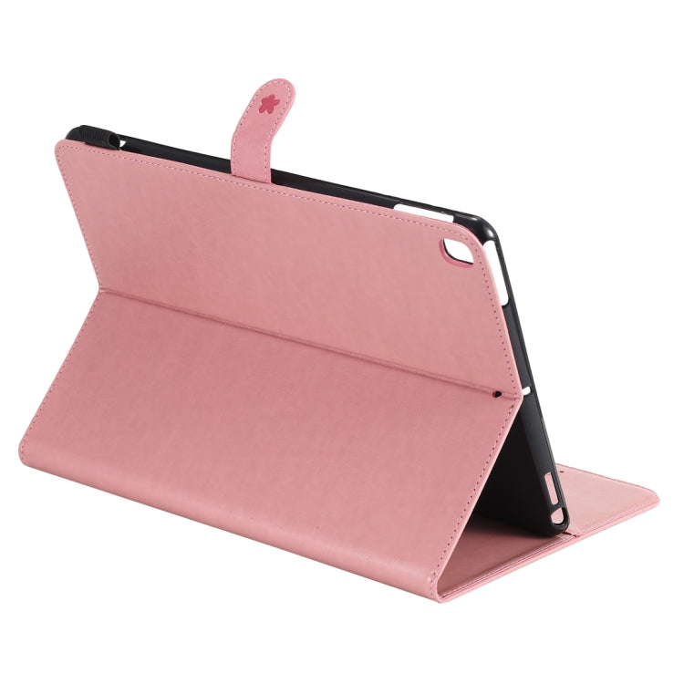 For iPad 10.2 / Air (2019) / Pro 10.5 Cat Bee Embossing Pattern Horizontal Flip Leather Case with Holder & Card Slots & Wallet & Pen Slot & Wake-up / Sleep Function(Pink) - iPad 10.2 Cases by buy2fix | Online Shopping UK | buy2fix