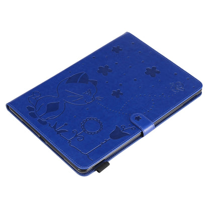 For iPad 10.2 / Air (2019) / Pro 10.5 Cat Bee Embossing Pattern Horizontal Flip Leather Case with Holder & Card Slots & Wallet & Pen Slot & Wake-up / Sleep Function(Blue) - iPad 10.2 Cases by buy2fix | Online Shopping UK | buy2fix