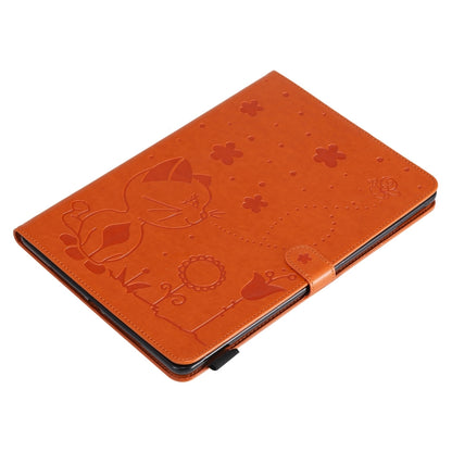 For iPad 10.2 / Air (2019) / Pro 10.5 Cat Bee Embossing Pattern Horizontal Flip Leather Case with Holder & Card Slots & Wallet & Pen Slot & Wake-up / Sleep Function(Orange) - iPad 10.2 Cases by buy2fix | Online Shopping UK | buy2fix