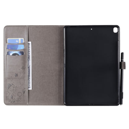 For iPad 10.2 / Air (2019) / Pro 10.5 Cat Bee Embossing Pattern Horizontal Flip Leather Case with Holder & Card Slots & Wallet & Pen Slot & Wake-up / Sleep Function(Grey) - iPad 10.2 Cases by buy2fix | Online Shopping UK | buy2fix