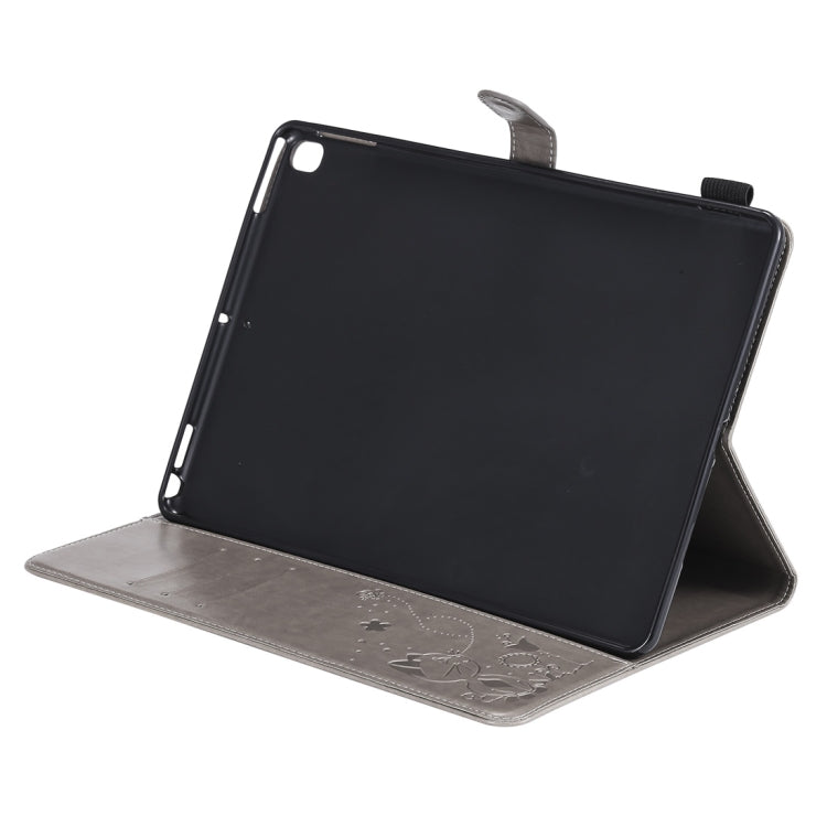 For iPad 10.2 / Air (2019) / Pro 10.5 Cat Bee Embossing Pattern Horizontal Flip Leather Case with Holder & Card Slots & Wallet & Pen Slot & Wake-up / Sleep Function(Grey) - iPad 10.2 Cases by buy2fix | Online Shopping UK | buy2fix