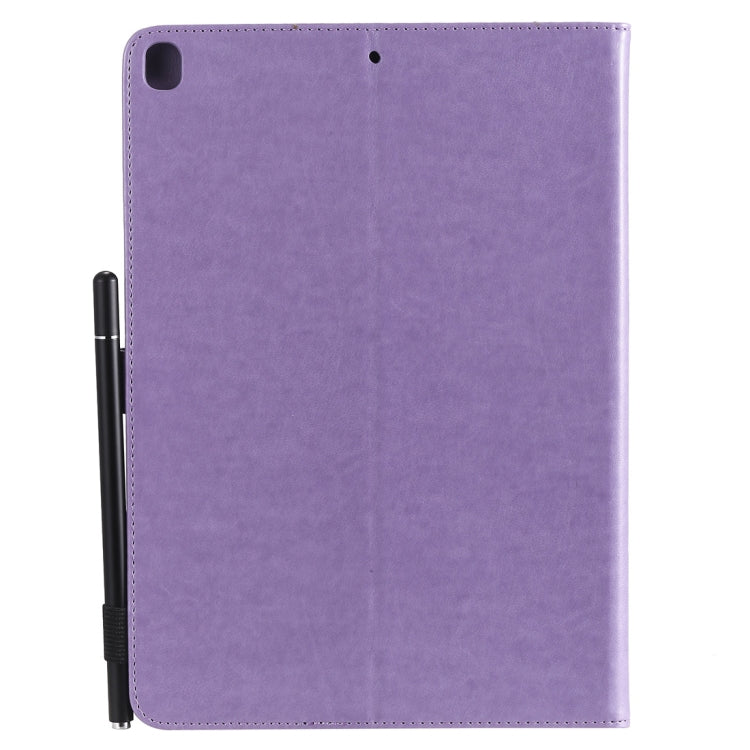 For iPad 10.2 / Air (2019) / Pro 10.5 Cat Bee Embossing Pattern Horizontal Flip Leather Case with Holder & Card Slots & Wallet & Pen Slot & Wake-up / Sleep Function(Purple) - iPad 10.2 Cases by buy2fix | Online Shopping UK | buy2fix