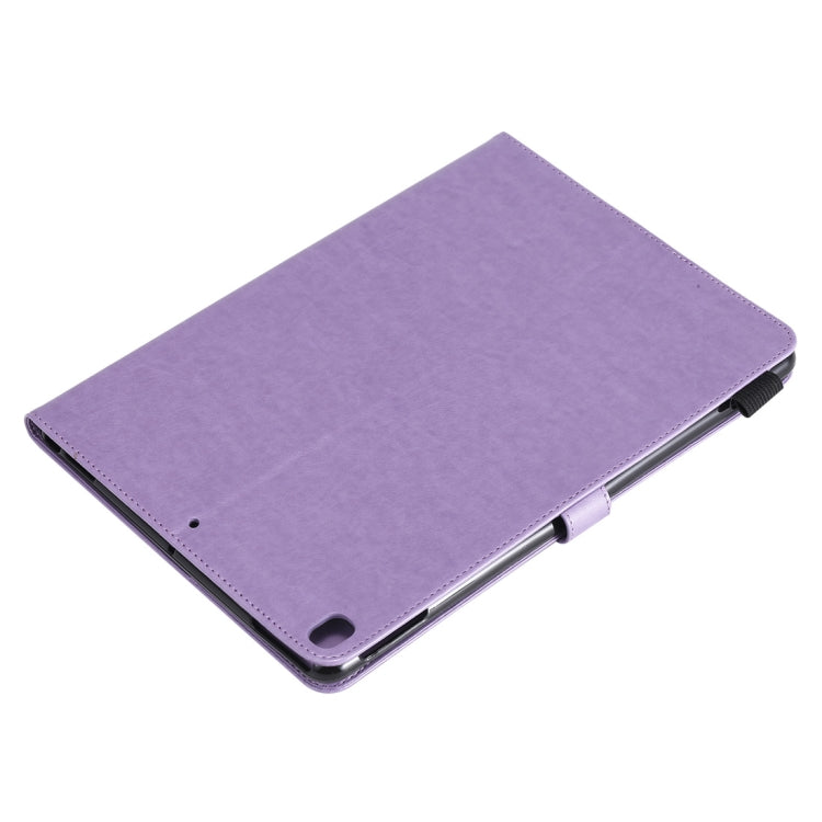 For iPad 10.2 / Air (2019) / Pro 10.5 Cat Bee Embossing Pattern Horizontal Flip Leather Case with Holder & Card Slots & Wallet & Pen Slot & Wake-up / Sleep Function(Purple) - iPad 10.2 Cases by buy2fix | Online Shopping UK | buy2fix