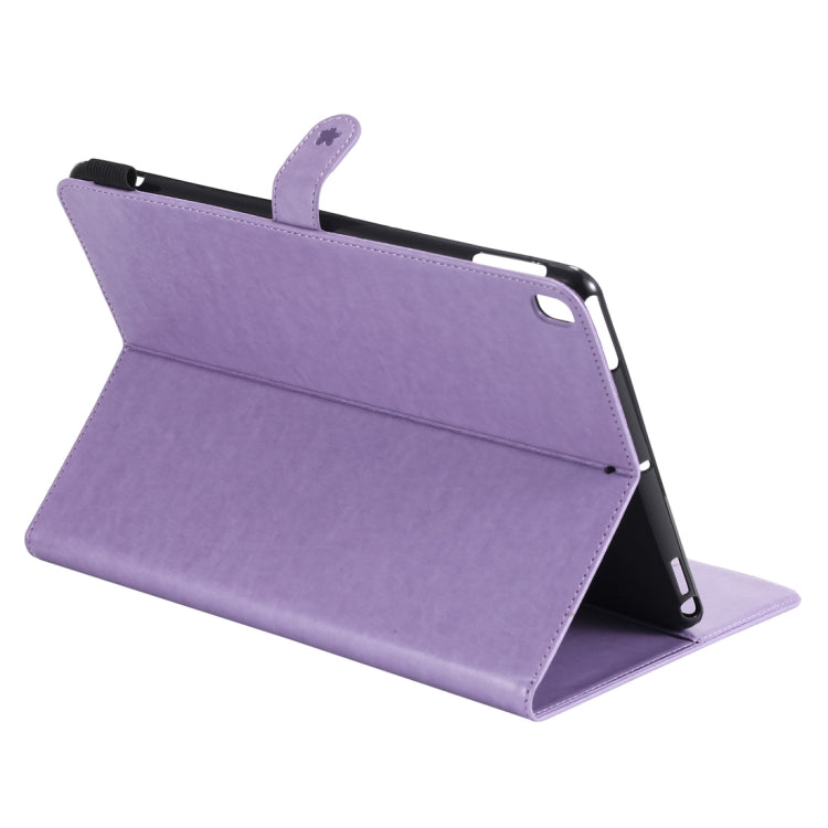 For iPad 10.2 / Air (2019) / Pro 10.5 Cat Bee Embossing Pattern Horizontal Flip Leather Case with Holder & Card Slots & Wallet & Pen Slot & Wake-up / Sleep Function(Purple) - iPad 10.2 Cases by buy2fix | Online Shopping UK | buy2fix