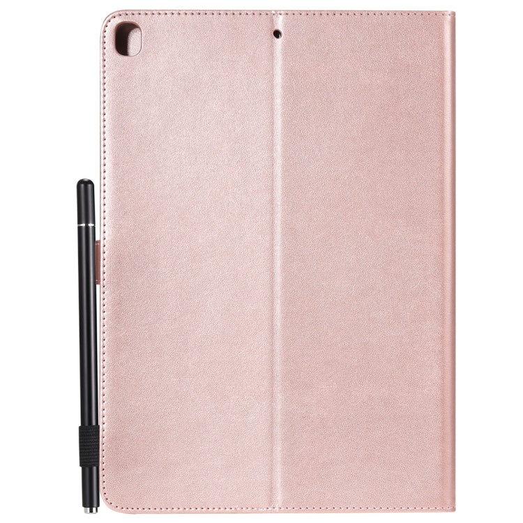 For iPad 10.2 / Air (2019) / Pro 10.5 Cat Bee Embossing Pattern Horizontal Flip Leather Case with Holder & Card Slots & Wallet & Pen Slot & Wake-up / Sleep Function(Rose Gold) - iPad 10.2 Cases by buy2fix | Online Shopping UK | buy2fix