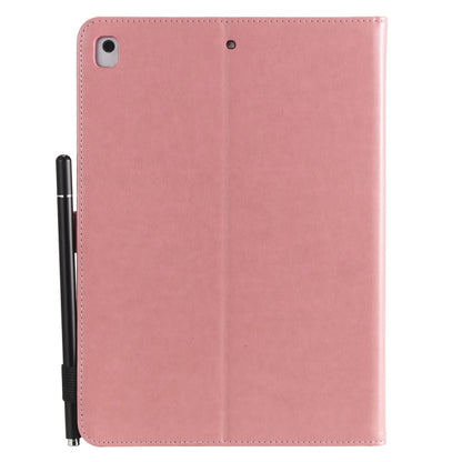 For iPad Air 2 / Air / 9.7 (2018) & (2017) Cat Bee Embossing Pattern Horizontal Flip Leather Case with Holder & Card Slots & Wallet & Pen Slot & Wake-up / Sleep Function(Pink) - iPad 9.7 (2018) & (2017) Cases by buy2fix | Online Shopping UK | buy2fix