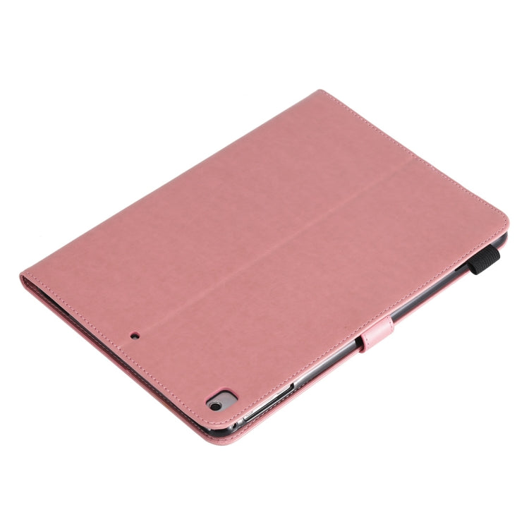 For iPad Air 2 / Air / 9.7 (2018) & (2017) Cat Bee Embossing Pattern Horizontal Flip Leather Case with Holder & Card Slots & Wallet & Pen Slot & Wake-up / Sleep Function(Pink) - iPad 9.7 (2018) & (2017) Cases by buy2fix | Online Shopping UK | buy2fix