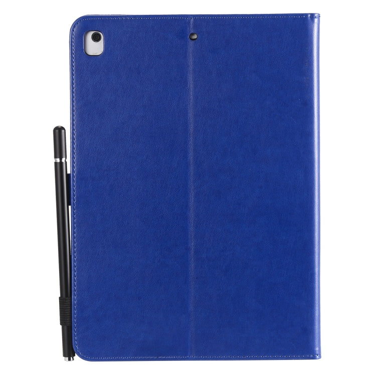 For iPad Air 2 / Air / 9.7 (2018) & (2017) Cat Bee Embossing Pattern Horizontal Flip Leather Case with Holder & Card Slots & Wallet & Pen Slot & Wake-up / Sleep Function(Blue) - iPad 9.7 (2018) & (2017) Cases by buy2fix | Online Shopping UK | buy2fix