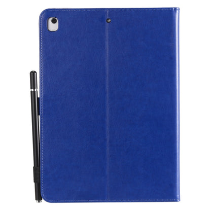 For iPad Air 2 / Air / 9.7 (2018) & (2017) Cat Bee Embossing Pattern Horizontal Flip Leather Case with Holder & Card Slots & Wallet & Pen Slot & Wake-up / Sleep Function(Blue) - iPad 9.7 (2018) & (2017) Cases by buy2fix | Online Shopping UK | buy2fix