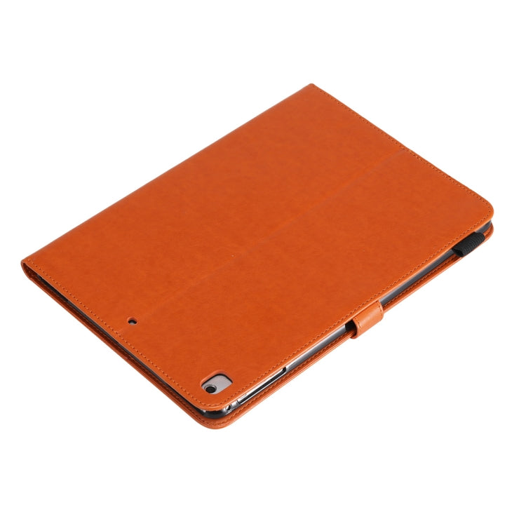 For iPad Air 2 / Air / 9.7 (2018) & (2017) Cat Bee Embossing Pattern Horizontal Flip Leather Case with Holder & Card Slots & Wallet & Pen Slot & Wake-up / Sleep Function(Orange) - iPad 9.7 (2018) & (2017) Cases by buy2fix | Online Shopping UK | buy2fix