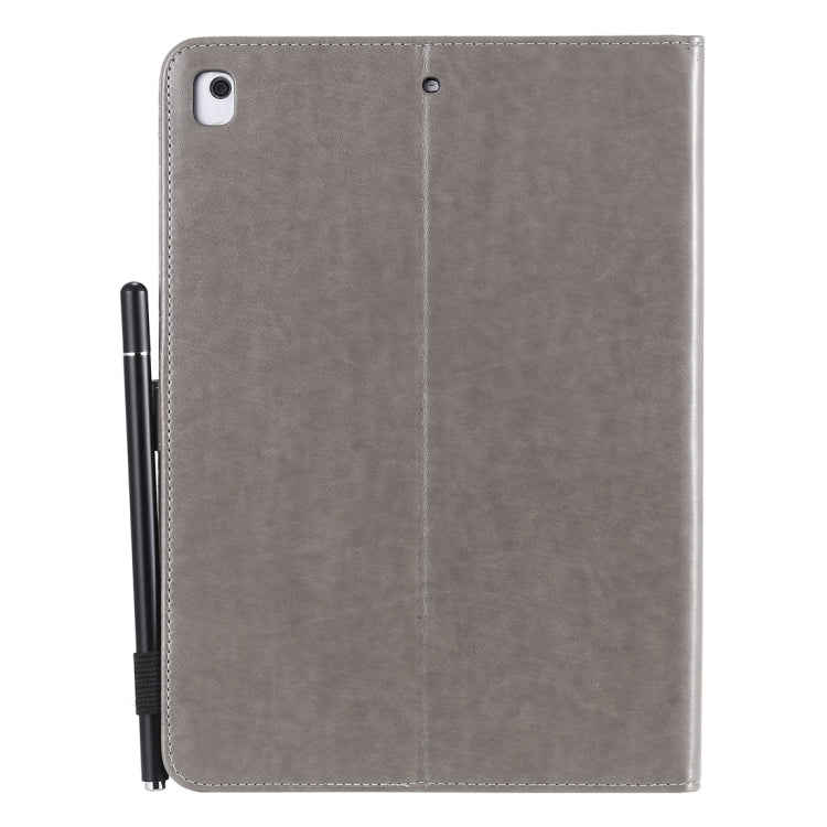 For iPad Air 2 / Air / 9.7 (2018) & (2017) Cat Bee Embossing Pattern Horizontal Flip Leather Case with Holder & Card Slots & Wallet & Pen Slot & Wake-up / Sleep Function(Grey) - iPad 9.7 (2018) & (2017) Cases by buy2fix | Online Shopping UK | buy2fix