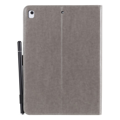 For iPad Air 2 / Air / 9.7 (2018) & (2017) Cat Bee Embossing Pattern Horizontal Flip Leather Case with Holder & Card Slots & Wallet & Pen Slot & Wake-up / Sleep Function(Grey) - iPad 9.7 (2018) & (2017) Cases by buy2fix | Online Shopping UK | buy2fix