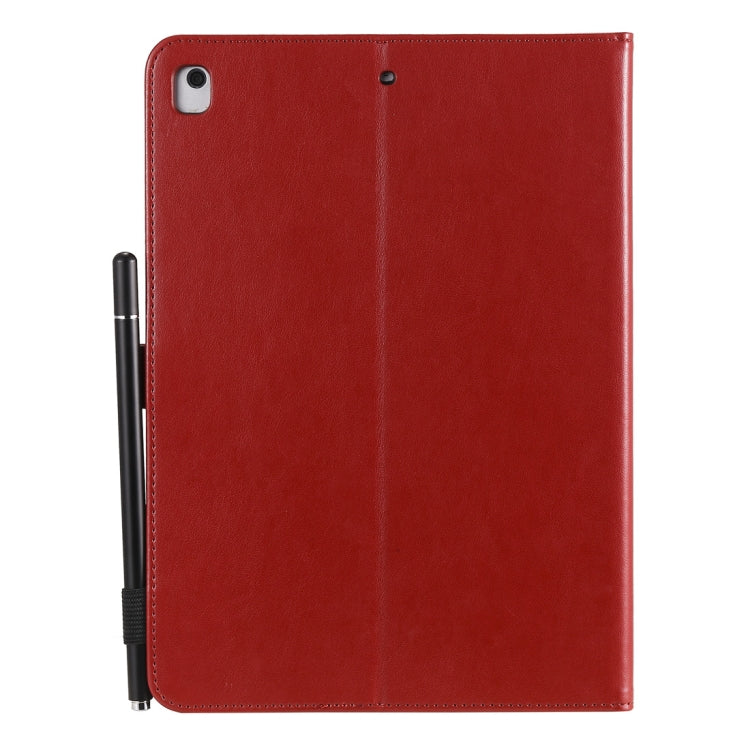 For iPad Air 2 / Air / 9.7 (2018) & (2017) Cat Bee Embossing Pattern Horizontal Flip Leather Case with Holder & Card Slots & Wallet & Pen Slot & Wake-up / Sleep Function(Red) - iPad 9.7 (2018) & (2017) Cases by buy2fix | Online Shopping UK | buy2fix