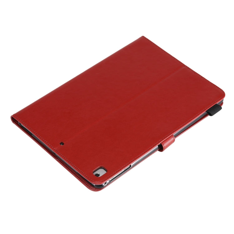 For iPad Air 2 / Air / 9.7 (2018) & (2017) Cat Bee Embossing Pattern Horizontal Flip Leather Case with Holder & Card Slots & Wallet & Pen Slot & Wake-up / Sleep Function(Red) - iPad 9.7 (2018) & (2017) Cases by buy2fix | Online Shopping UK | buy2fix