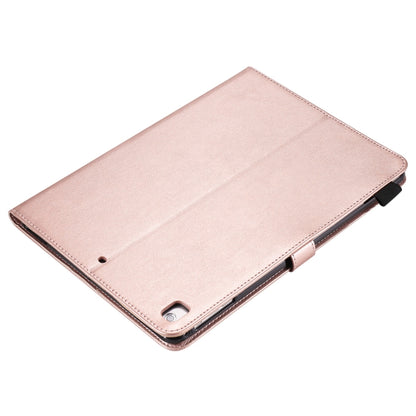 For iPad Air 2 / Air / 9.7 (2018) & (2017) Cat Bee Embossing Pattern Horizontal Flip Leather Case with Holder & Card Slots & Wallet & Pen Slot & Wake-up / Sleep Function(Rose Gold) - iPad 9.7 (2018) & (2017) Cases by buy2fix | Online Shopping UK | buy2fix