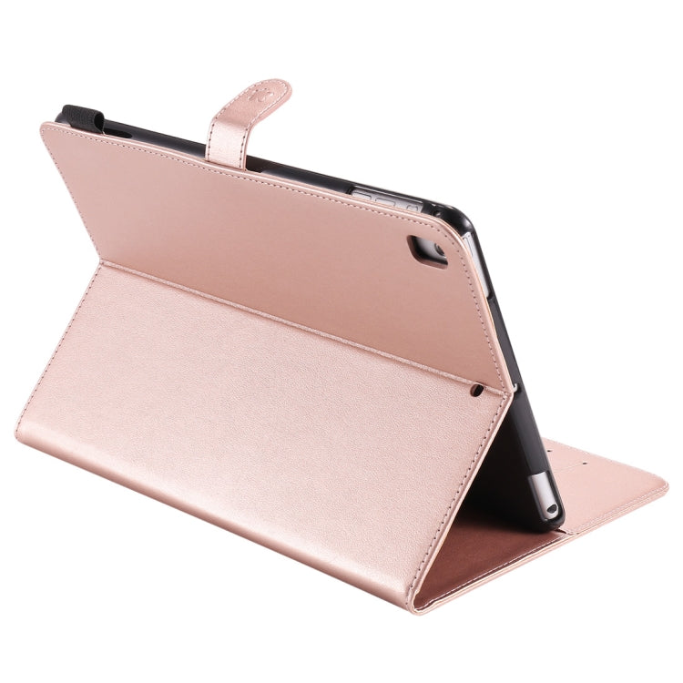 For iPad Air 2 / Air / 9.7 (2018) & (2017) Cat Bee Embossing Pattern Horizontal Flip Leather Case with Holder & Card Slots & Wallet & Pen Slot & Wake-up / Sleep Function(Rose Gold) - iPad 9.7 (2018) & (2017) Cases by buy2fix | Online Shopping UK | buy2fix