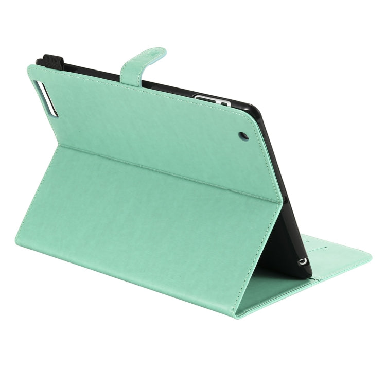 For iPad 4 / 3 / 2 Cat Bee Embossing Pattern Horizontal Flip Leather Case with Holder & Card Slots & Wallet & Pen Slot & Wake-up / Sleep Function(Green) - iPad 4 & 3 & 2 Cases by buy2fix | Online Shopping UK | buy2fix