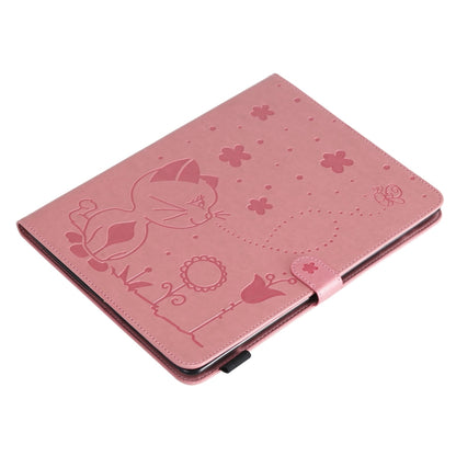 For iPad 4 / 3 / 2 Cat Bee Embossing Pattern Horizontal Flip Leather Case with Holder & Card Slots & Wallet & Pen Slot & Wake-up / Sleep Function(Pink) - iPad 4 & 3 & 2 Cases by buy2fix | Online Shopping UK | buy2fix