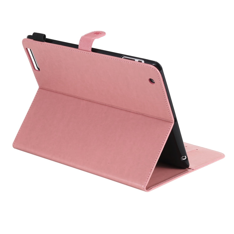 For iPad 4 / 3 / 2 Cat Bee Embossing Pattern Horizontal Flip Leather Case with Holder & Card Slots & Wallet & Pen Slot & Wake-up / Sleep Function(Pink) - iPad 4 & 3 & 2 Cases by buy2fix | Online Shopping UK | buy2fix