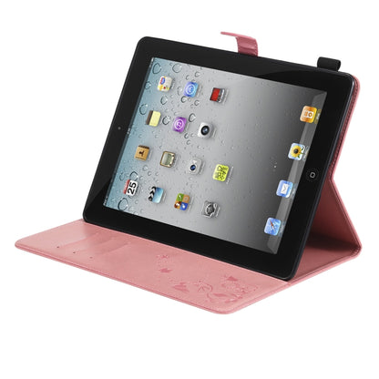 For iPad 4 / 3 / 2 Cat Bee Embossing Pattern Horizontal Flip Leather Case with Holder & Card Slots & Wallet & Pen Slot & Wake-up / Sleep Function(Pink) - iPad 4 & 3 & 2 Cases by buy2fix | Online Shopping UK | buy2fix