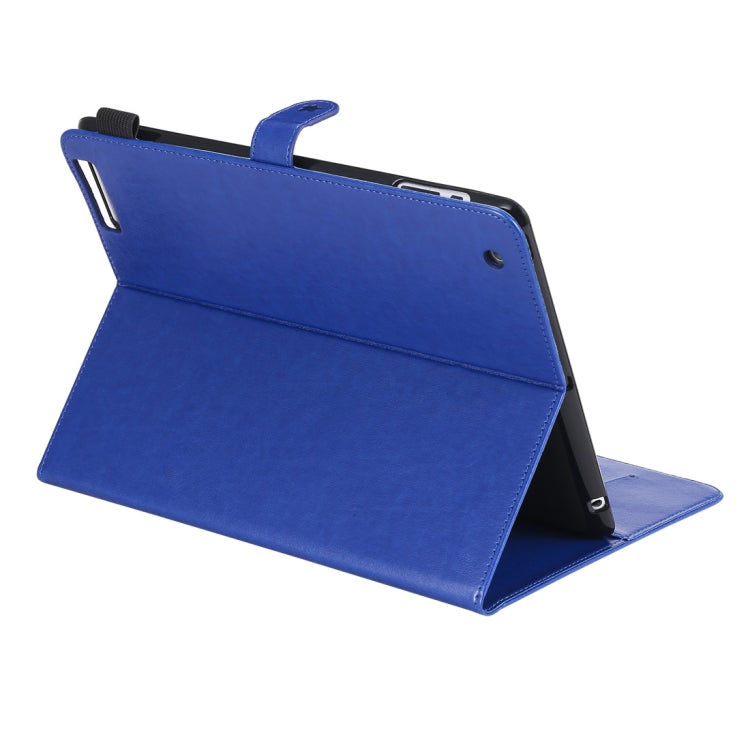 For iPad 4 / 3 / 2 Cat Bee Embossing Pattern Horizontal Flip Leather Case with Holder & Card Slots & Wallet & Pen Slot & Wake-up / Sleep Function(Blue) - iPad 4 & 3 & 2 Cases by buy2fix | Online Shopping UK | buy2fix