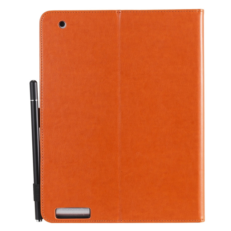 For iPad 4 / 3 / 2 Cat Bee Embossing Pattern Horizontal Flip Leather Case with Holder & Card Slots & Wallet & Pen Slot & Wake-up / Sleep Function(Orange) - iPad 4 & 3 & 2 Cases by buy2fix | Online Shopping UK | buy2fix