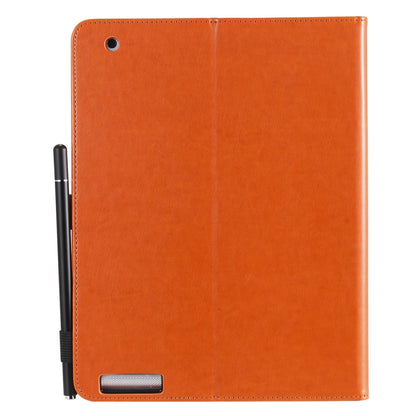For iPad 4 / 3 / 2 Cat Bee Embossing Pattern Horizontal Flip Leather Case with Holder & Card Slots & Wallet & Pen Slot & Wake-up / Sleep Function(Orange) - iPad 4 & 3 & 2 Cases by buy2fix | Online Shopping UK | buy2fix