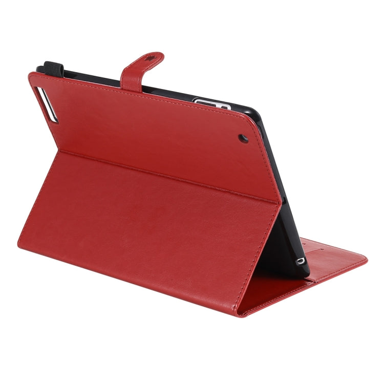 For iPad 4 / 3 / 2 Cat Bee Embossing Pattern Horizontal Flip Leather Case with Holder & Card Slots & Wallet & Pen Slot & Wake-up / Sleep Function(Red) - iPad 4 & 3 & 2 Cases by buy2fix | Online Shopping UK | buy2fix