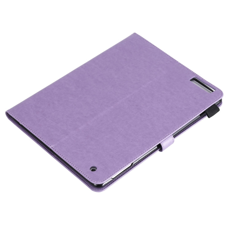 For iPad 4 / 3 / 2 Cat Bee Embossing Pattern Horizontal Flip Leather Case with Holder & Card Slots & Wallet & Pen Slot & Wake-up / Sleep Function(Purple) - iPad 4 & 3 & 2 Cases by buy2fix | Online Shopping UK | buy2fix