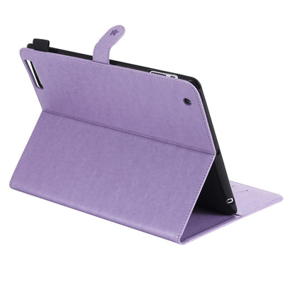 For iPad 4 / 3 / 2 Cat Bee Embossing Pattern Horizontal Flip Leather Case with Holder & Card Slots & Wallet & Pen Slot & Wake-up / Sleep Function(Purple) - iPad 4 & 3 & 2 Cases by buy2fix | Online Shopping UK | buy2fix