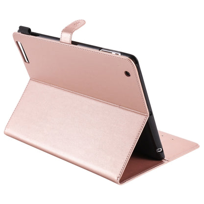 For iPad 4 / 3 / 2 Cat Bee Embossing Pattern Horizontal Flip Leather Case with Holder & Card Slots & Wallet & Pen Slot & Wake-up / Sleep Function(Rose Gold) - iPad 4 & 3 & 2 Cases by buy2fix | Online Shopping UK | buy2fix