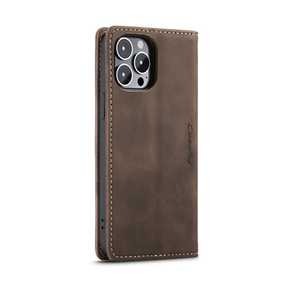 For iPhone 15 Pro Max CaseMe 013 Multifunctional Horizontal Flip Leather Phone Case(Coffee) by CaseMe