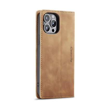 For iPhone 15 Pro Max CaseMe 013 Multifunctional Horizontal Flip Leather Phone Case(Brown) by CaseMe