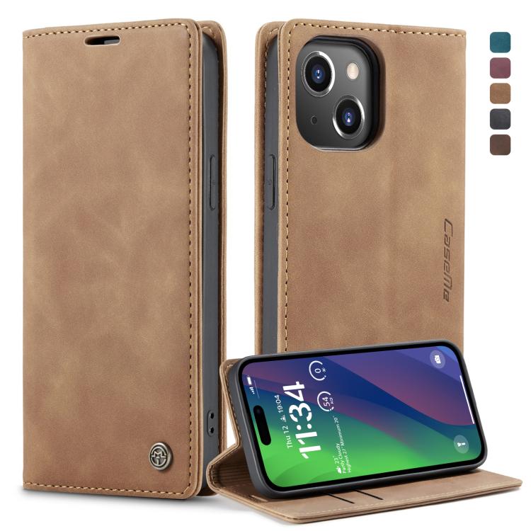 For iPhone 15 CaseMe 013 Multifunctional Horizontal Flip Leather Phone Case(Brown) by CaseMe