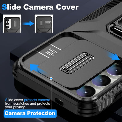 For Samsung Galaxy S24+ 5G / S25+ 5G Sliding Camshield Holder Phone Case(Black) by buy2fix