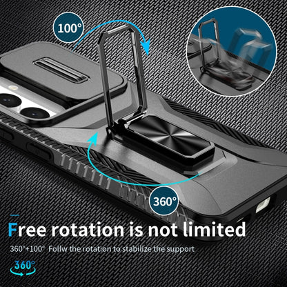 For Samsung Galaxy S24+ 5G / S25+ 5G Sliding Camshield Holder Phone Case(Black) by buy2fix