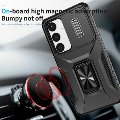 For Samsung Galaxy S24+ 5G / S25+ 5G Sliding Camshield Holder Phone Case(Black) by buy2fix