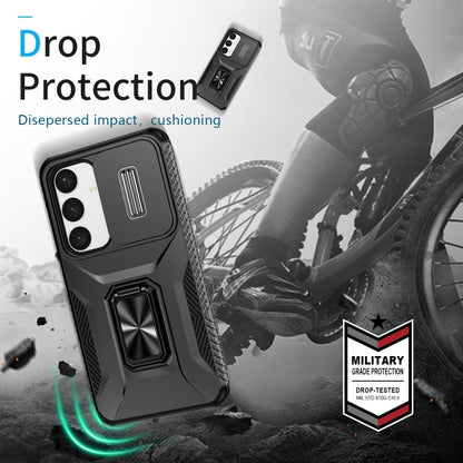 For Samsung Galaxy S24+ 5G / S25+ 5G Sliding Camshield Holder Phone Case(Black) by buy2fix