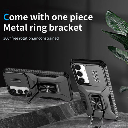 For Samsung Galaxy S24+ 5G / S25+ 5G Sliding Camshield Holder Phone Case(Black) by buy2fix