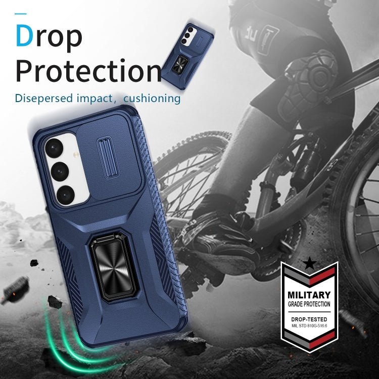For Samsung Galaxy S24+ 5G / S25+ 5G Sliding Camshield Holder Phone Case(Blue) by buy2fix